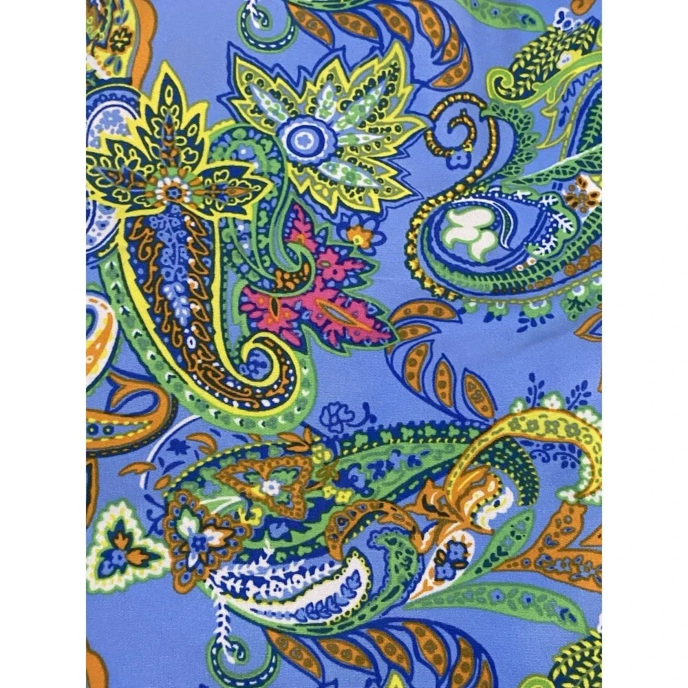 Polo Ralph Lauren‎ Men's Swim Trunks Blue Green Paisley Drawstring Lined - Small